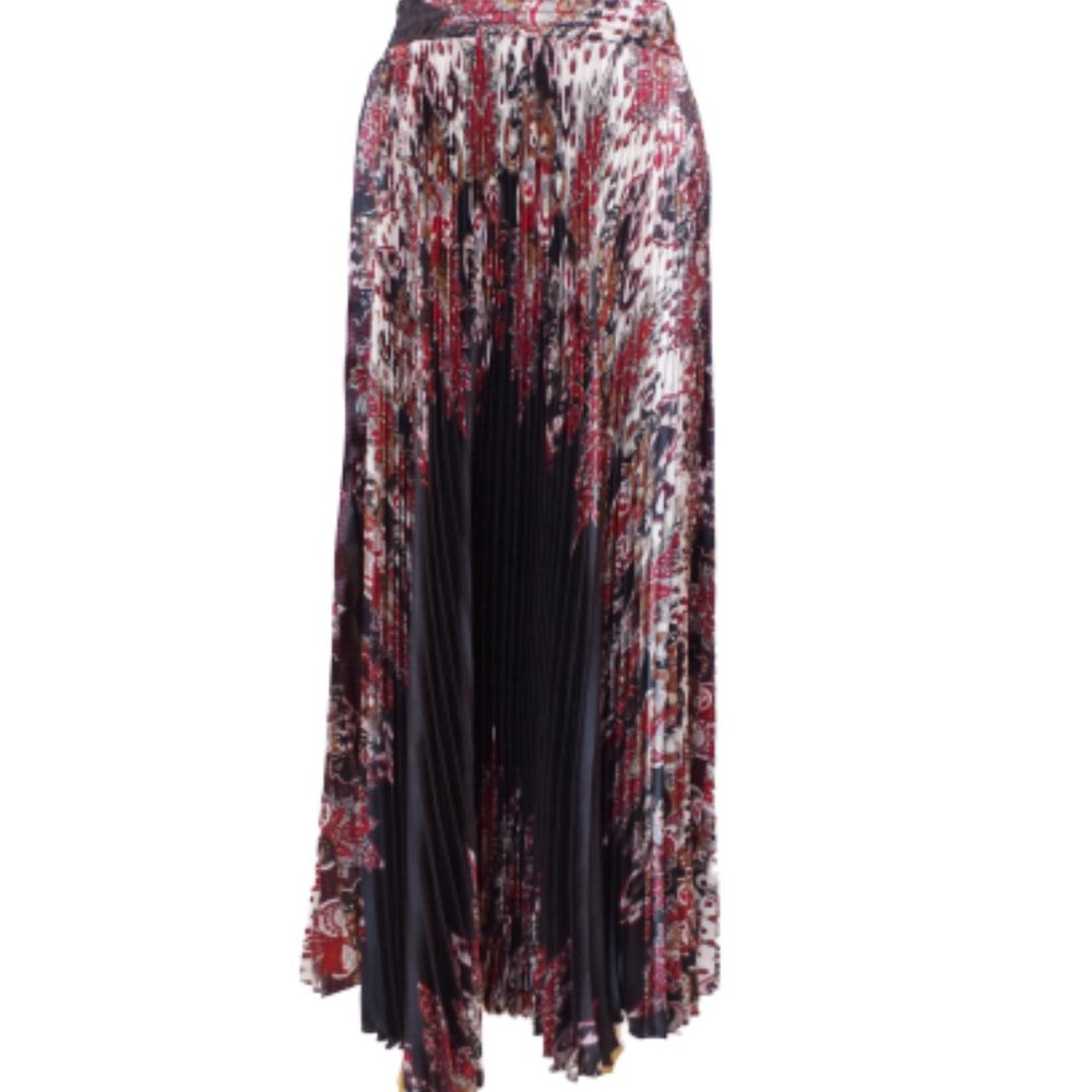 Temptation Italy Knife Pleated Maxi Skirt-  Sz. Sm/Med